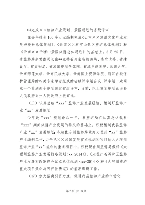 旅游事业局XX年上半年工作总结及下半年工作计划.docx