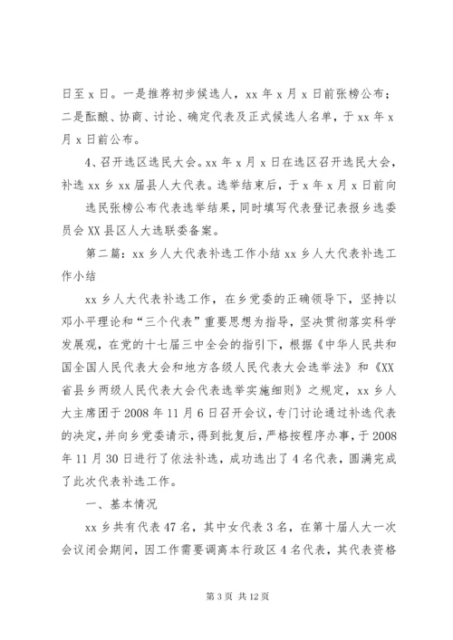 乡人大代表补选工作实施方案.docx