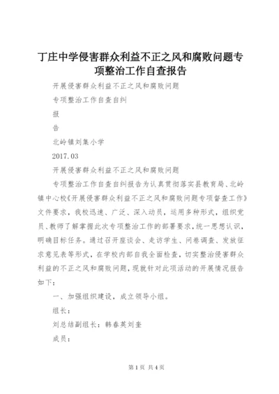 丁庄中学侵害群众利益不正之风和腐败问题专项整治工作自查报告 (5).docx