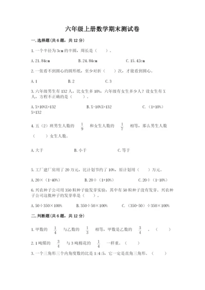六年级上册数学期末测试卷附参考答案ab卷.docx