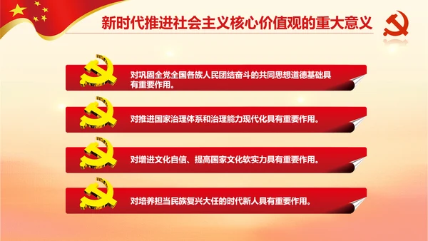 新时代培育社会主义核心价值观PPT模板