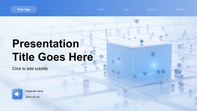 蓝色科技风通用行业AI技术总结汇报PPT主题