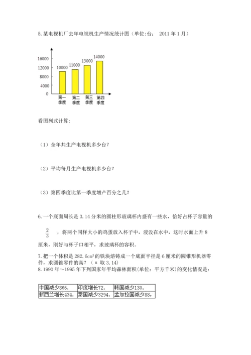 六年级小升初数学解决问题50道带答案（模拟题）.docx
