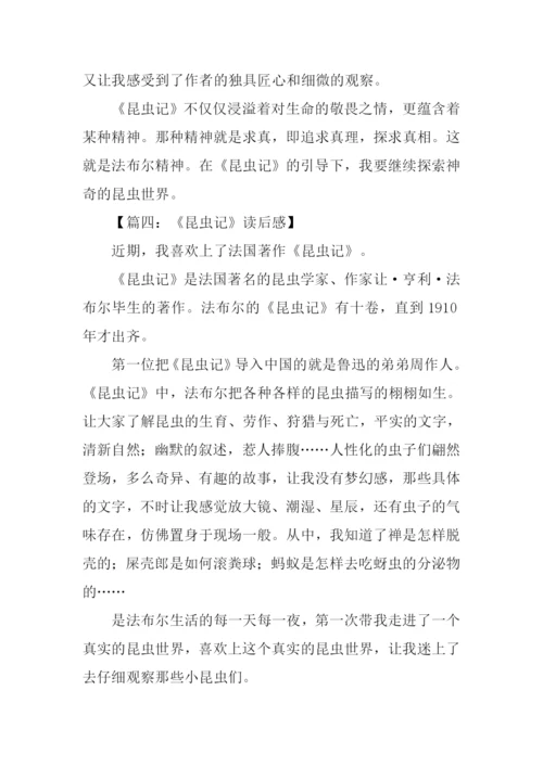 法布尔昆虫记读后感500字.docx