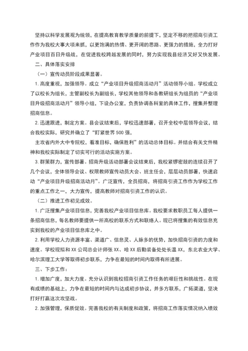 招商项目汇报材料(精选多篇).docx