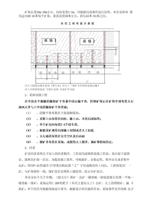 金矿井下采矿方案设计