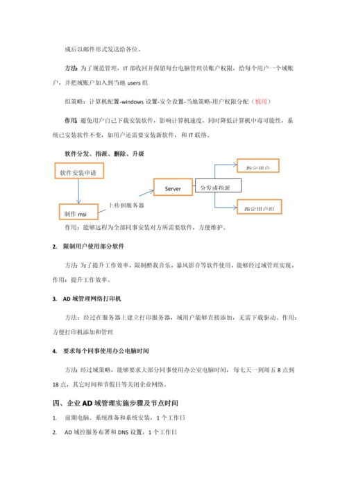 公司域管理实施专业方案.docx