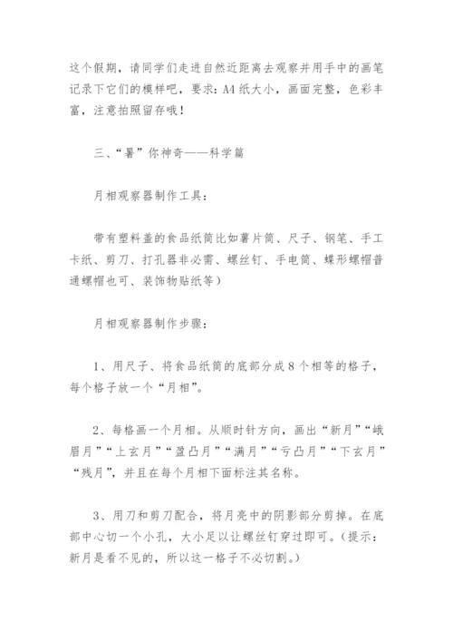 2022年小学暑假特色作业设计方案(精选4篇).docx