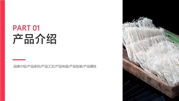 白色简约风餐饮螺蛳粉宣传产品介绍