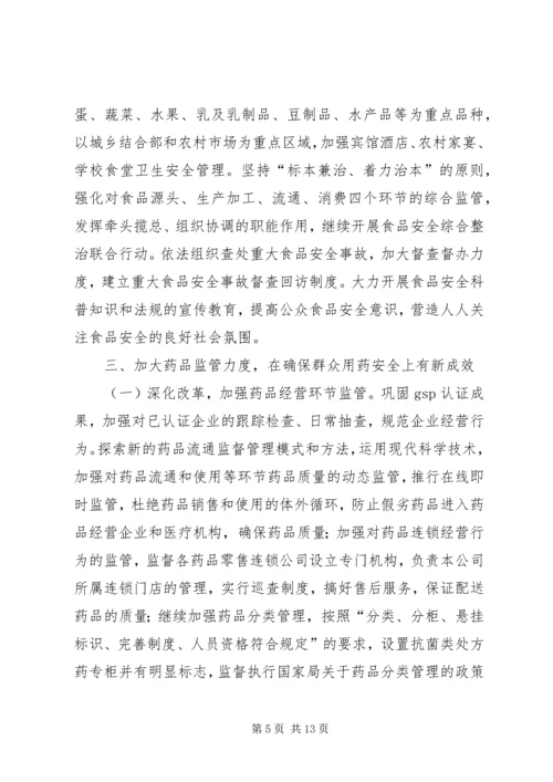 全市食品药品监督管理工作要点.docx