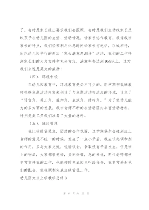 幼儿园大班上学教学总结.docx
