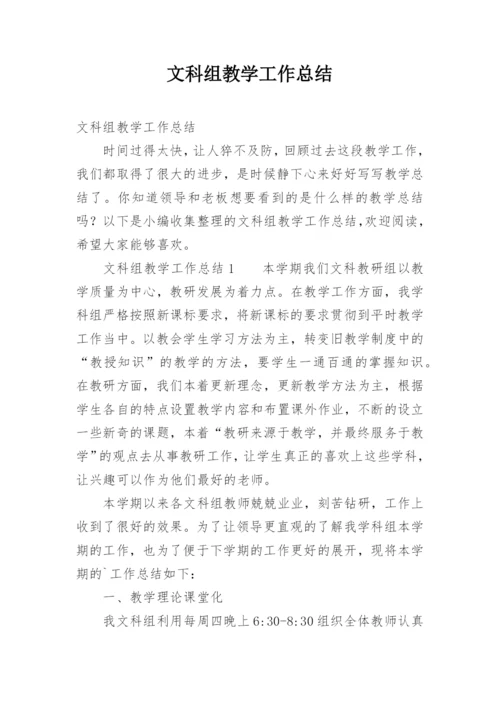 文科组教学工作总结.docx