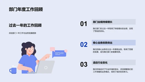 年度部门工作总结PPT模板