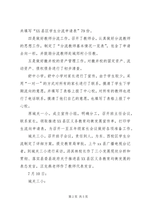 学校推进XX县区义务教育均衡发展工作汇报材料.docx