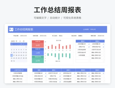 工作总结周报表