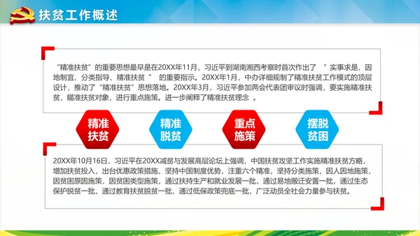 新农村建设精准扶贫开发工作PPT模板