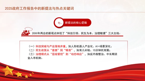 2025年全国两会政府工作报告中的新提法与热点关键词ppt