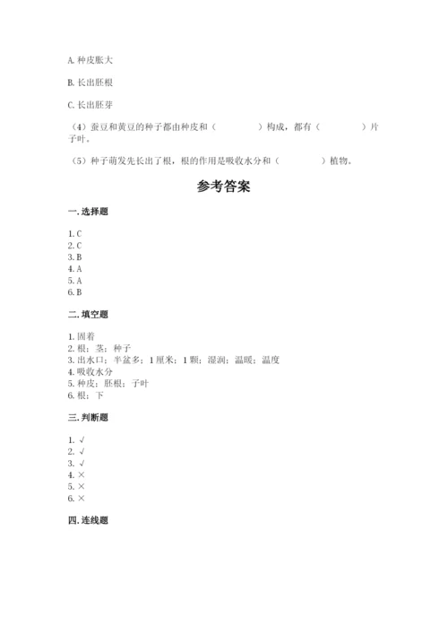 教科版科学四年级下册第一单元《植物的生长变化》测试卷精编.docx