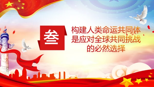 外交思想学习纲要构建人类命运共同体PPT模板