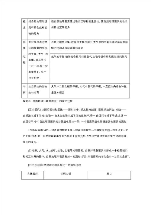 学案4：51自然地理环境整体性