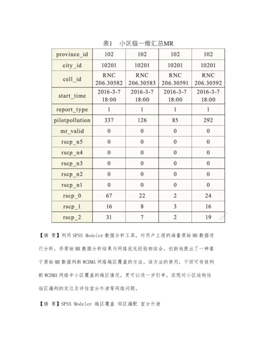 一种利用原始MR数据判定越区覆盖的方法.docx