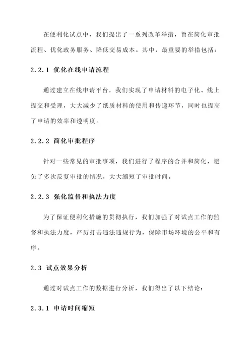 便利化试点工作总结报告