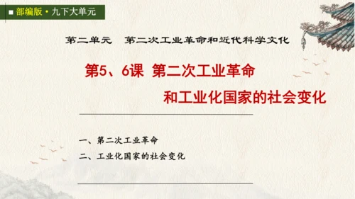 第5、6课 第二次工业革命和工业化国家的社会变化   大单元课件