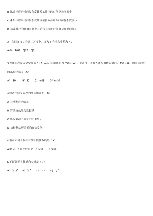 2023年计算机二级必背选择题.docx