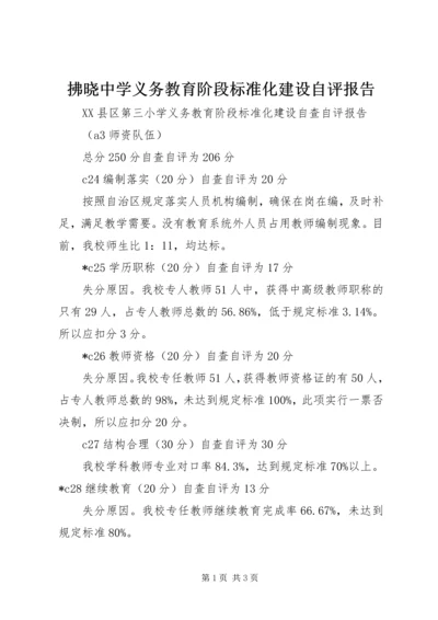 拂晓中学义务教育阶段标准化建设自评报告.docx