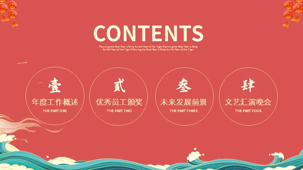 虎年大吉国潮风春节过年通用PPT模板