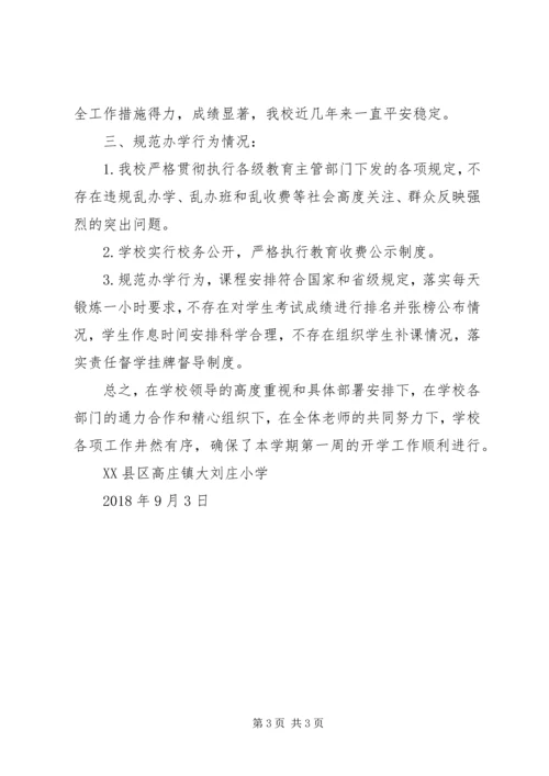 小学XX年秋季开学自查报告.docx