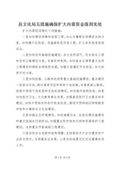 县文化局五措施确保扩大内需资金落到实处 (2).docx