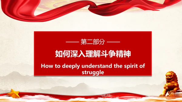 大力弘扬新时代斗争精神ppt模板