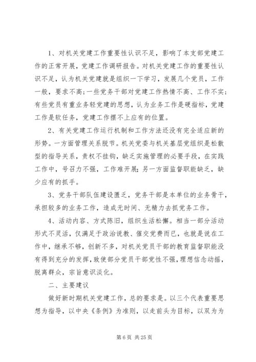 第一篇：党建工作调研报告党支部党建工作调研报告.docx