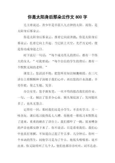 你是太阳身后那朵云作文800字.docx