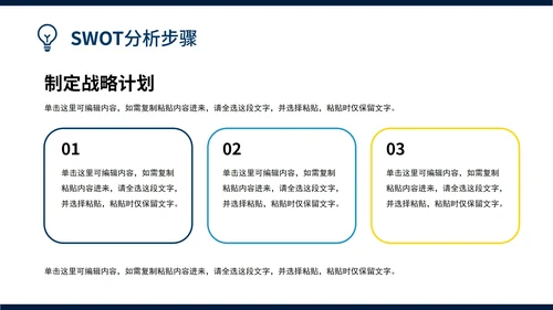 企业SWOT分析报告模板案例PPT模板