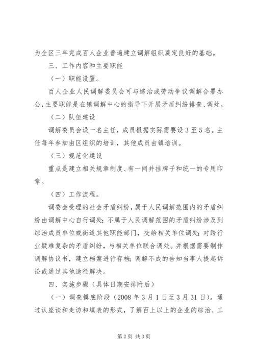 乡镇百人企业建立人民调解组织实施方案.docx