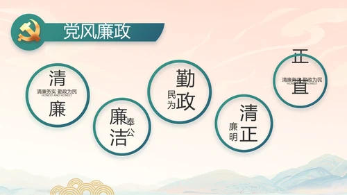 国风党建党风廉政学习教育动态PPT