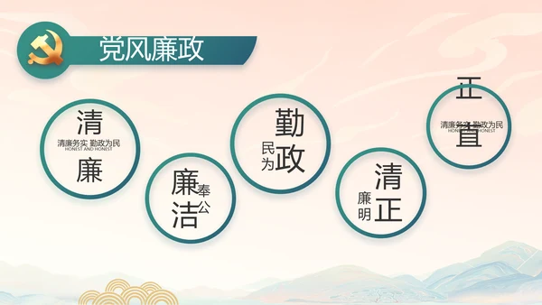 国风党建党风廉政学习教育动态PPT