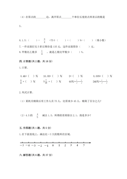小学数学毕业测试卷含答案【达标题】.docx