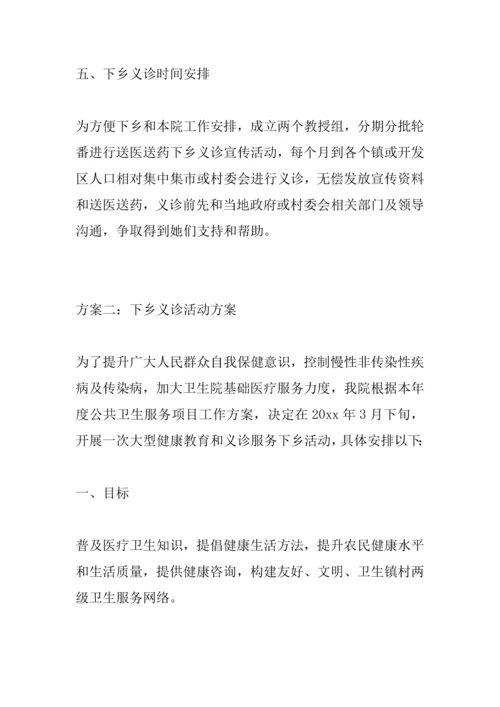 下乡义诊活动专业方案.docx