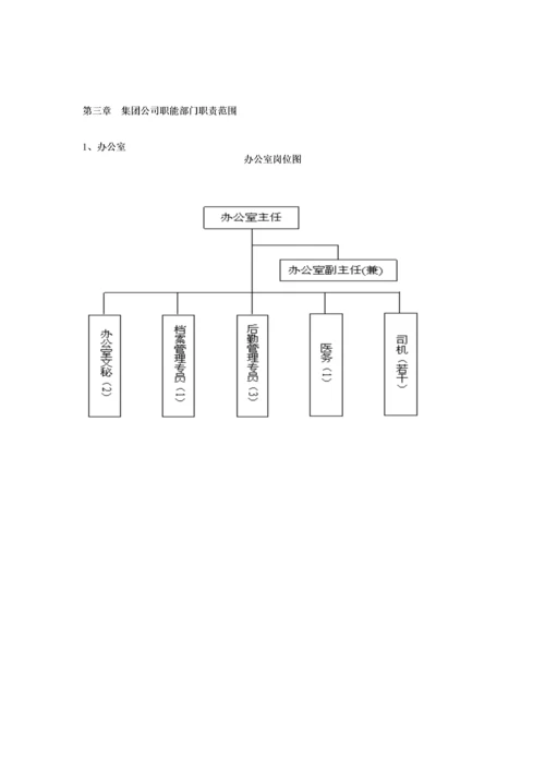 公司职能部门组织结构图及岗位说明书.docx