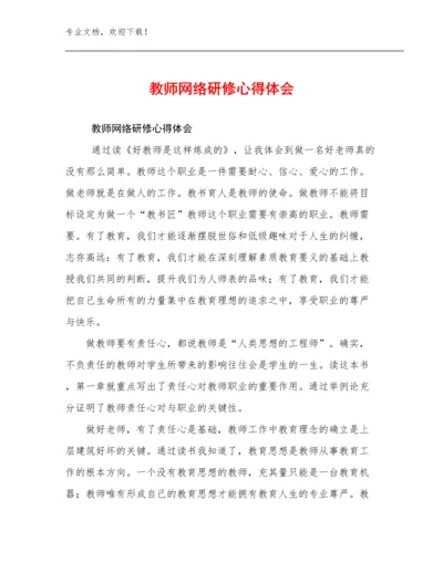 教师网络研修心得体会例文13篇.docx