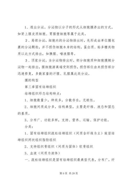 动物解剖与组织胚胎学讲稿.docx