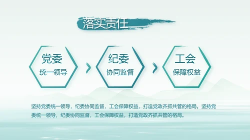 蓝色中国风党建党风廉政建设文化PPT