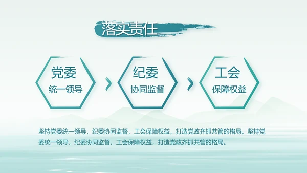 蓝色中国风党建党风廉政建设文化PPT