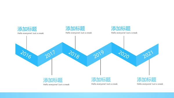 蓝色大气微立体年年终总结汇报商务通用PPT动态模板