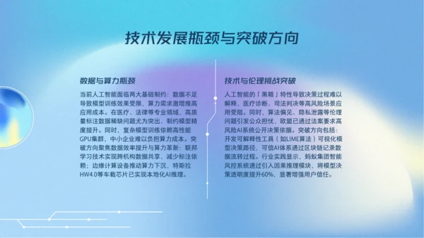 蓝色弥散科技风人工智能介绍PPT模板