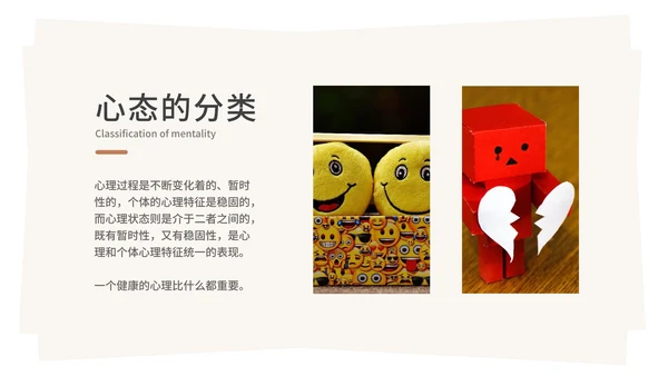 几何员工心态管理PPT模板