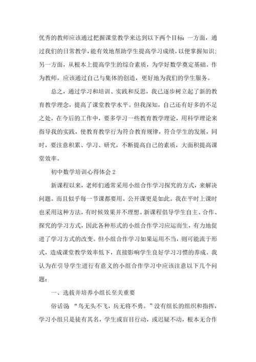 初中数学的培训心得体会五篇.docx